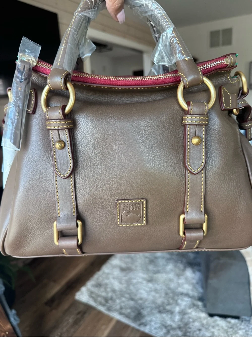 NEW Dooney & Bourke Florentine Satchel - Elephant (regular size)